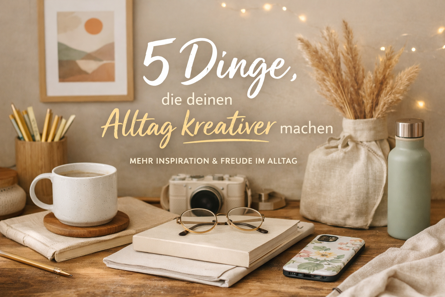 5 Dinge, die deinen Alltag kreativer machen    Kleine Design-Impulse für mehr Inspiration, Leichtigkeit und Freude im Alltag